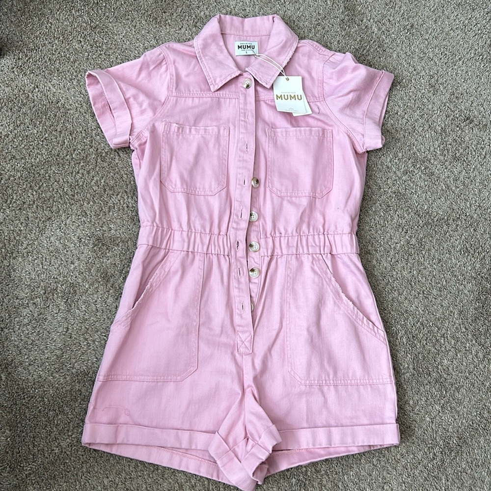 NWT Show Me Your MuMu Jean Romper